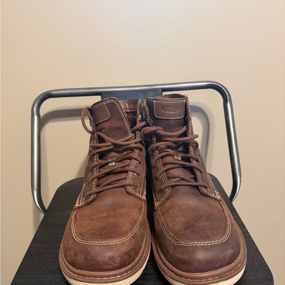 KEEN Utility Womens 10 Wide Leather Work Boots Brown EH Rated ASTM - Picture 6 of 16